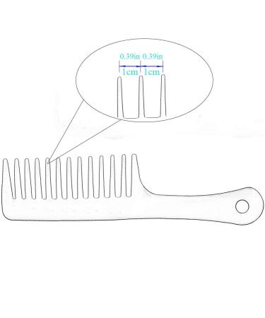 Wide Tooth Comb for Curly, Long, and Wet Hair - Detangling Comb Large (Cyan) - Buy Online on GoSupps.com