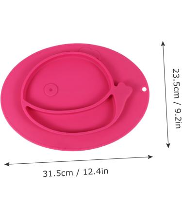 Toyvian Silicone Whale Plate Suction Plate for Babies - Red Silicone Dinner Plate with Suction Bowl - Baby Tableware Compartment Plate - 31.5x23.5cm - Buy Online on GoSupps.com