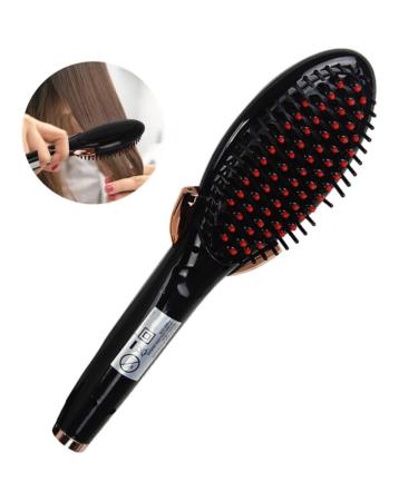 Hair Straightener Brush - Anti-Scald Heating Comb with Adjustable Temperature for Effortless Styling | International Shipping Available - Buy Online on GoSupps.com