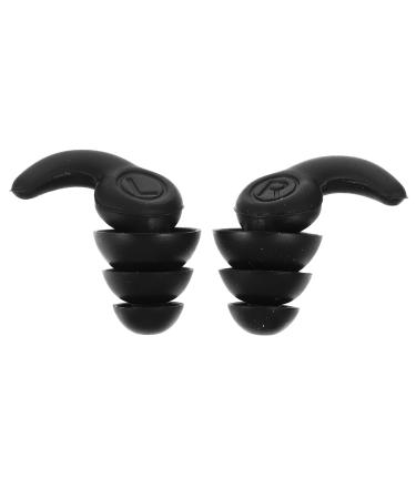 1 Pair Moldable Silicone Simple Sleeping Silicone Sound Insulation Reusable for Quiet Milk Powder Student Ring Black 1 Count (Pack of 1)