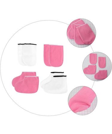 Beaupretty Practical Wax Heat Cover Foot Spa Kit 2 Sets Leather Horn Boots Polyester Lining Work Care Bath Mat Foot Care Covers Moisturizing Hand Gloves 16x25cm As Shown - Buy Online on GoSupps.com