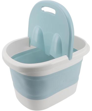 Baignoire de Trempage Pliable pour Bain de Pieds avec Poign e Seau en Plastique avec Point D'acupuncture de Massage pour Laver les Pieds Tremp s (BLUE) - Buy Online on GoSupps.com