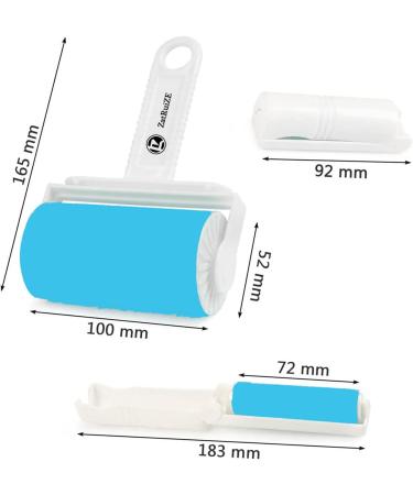 ZatRuiZE 2 Pcs Sticky Removal Roller Hair Lint Roller Reusable Cleaner Portable Washable Lint Roller Working on Couch Pets Clothes Carpets 2 Big Blue - Buy Online on GoSupps.com