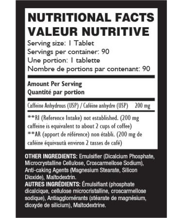 Pakd Nutrition CAFFEINE 200MG 90TABS Supplement for Energy & Concentration - Buy Online on GoSupps.com