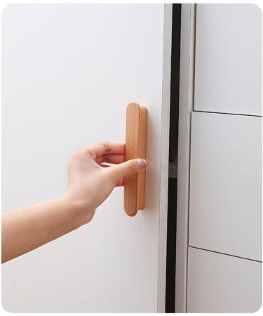HDJNAL Wooden Drawer Buttons with Screws - 10 Beech Knobs for Cupboards & Drawers 32mm Hole Distance | International Shipping Available - Buy Online on GoSupps.com