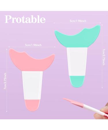 2pcs Eyeliner Tool Silicone Mascara Guard Perfect Makeup Essential Eyeliner Tool for Winged Suitable for Beginners and Professional Mascara Shield Easy to Use Makeup Tools (Pink Blue) - Buy Online on GoSupps.com