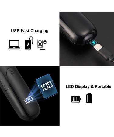 RVEYi Waterproof Ball Trimmer for Men | Rechargeable Electric Body Groomer with Light & Ceramic Blade | Wet & Dry No Nicks - Perfect Gifts for Him & Dad - Buy Online on GoSupps.com