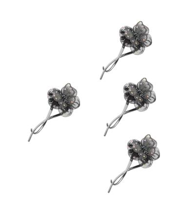 FRCOLOR Butterfly Hair Barrettes headgear slip hair grips rhinestones hair bow french hair clips hair clamps butterfly hair claws rhinestones hair barrette butterfly hair pin alloy petal