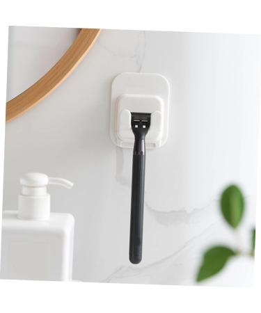 Osaladi Self-Adhesive Razor Hook Hanger - 4-Piece Utility Set for Wall Storage | ABS Razor Holder & Stands in White - Buy Online on GoSupps.com