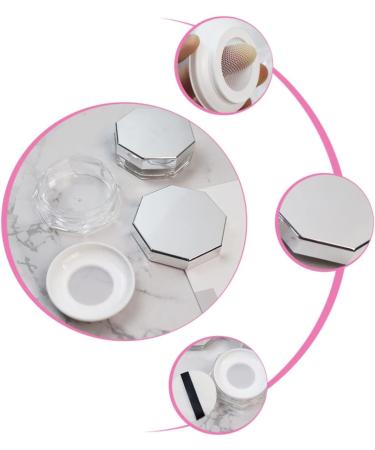 SOIMISS 2 Sets Octagonal Loose Powder Box Makeup Sponge Holder Cosmetic Powder Case Portable Makeup Box - Buy Online on GoSupps.com