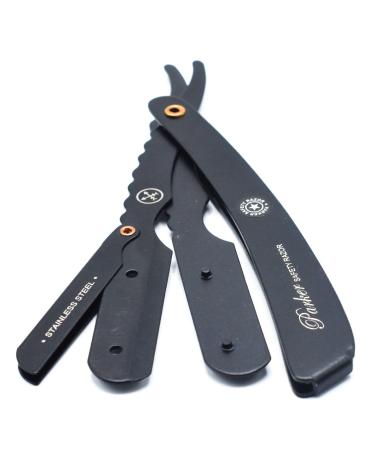 Parker SRXBLK Stainless Steel Barber Straight Razor with 5 Blades - Black Finish | New for 2023 - Buy Online on GoSupps.com