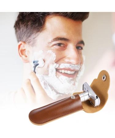 Travel Razor Shell - Eriction Protective Cover for Safety Razors | Durable Leather Storage Locker for Men - Buy Online on GoSupps.com
