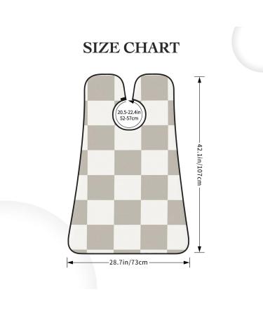 Light Grey Checkered Beard Bib Apron | Non-Stick Hair Catcher for Shaving | Perfect Gifts for Men | One Size Fits All - Buy Online on GoSupps.com