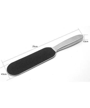 Double-Page Coarse Corneal Remover Foot Rasp - Stainless Steel Dead Skin Remover & 10 Replacement Sandpapers for Pedicure Care - Buy Online on GoSupps.com
