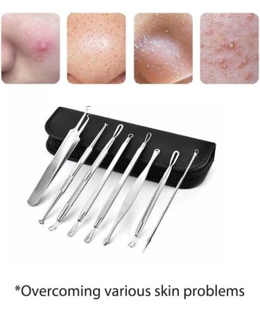 Rose Gold Acne Needle Kit - 8PC Blackhead Remover & Pore Cleanser Tools for Perfect Skin - Buy Online on GoSupps.com