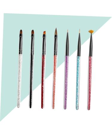 Beavorty 1 Set nail liner brush glitter manicure pens nails brush round flat nail brush powder nail brush sable acrylic nail brush drill nail art pen draw flowers Manicure tools - Buy Online on GoSupps.com