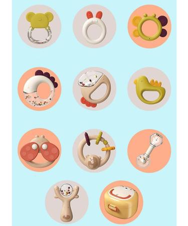 Xuzhuwang Calms Gums: 10-Part Baby Teething Set with Animal Toys for 0-12 Months | Temperature & Sensory Training - Buy Online on GoSupps.com