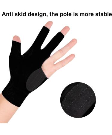 Tokaneit Breathable Billiard Gloves - 3-Finger Snooker & Pool Gloves | 2-Piece Set in Black - Ideal for Carrom Games - Buy Online on GoSupps.com