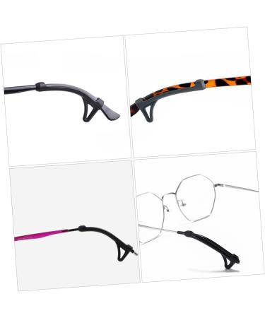 Housoutil Retainer 2 Sets Non-Slip Silicone Sleeves & Glasses Holders | Anti-Drop Accessories for Glasses | 5 Pairs Black 6x1.8cm - Buy Online on GoSupps.com