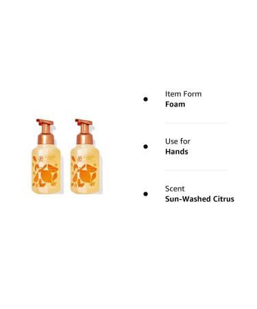 Bath & Body Works Sun-Washed Citrus Gentle Foaming Hand Soap 2-Pack - 17.5 fl oz - Buy Online on GoSupps.com