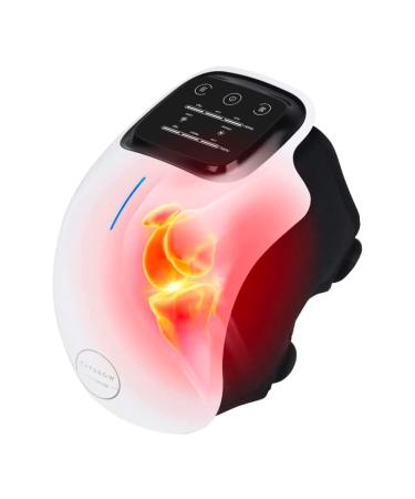 Cap&Bow Knee Massager - 3 Level Infrared and Vibration Knee Pain Relief - Beneficial for Arthritis  Swelling  and Soreness - Fits Many Sizes  Extension Straps Included