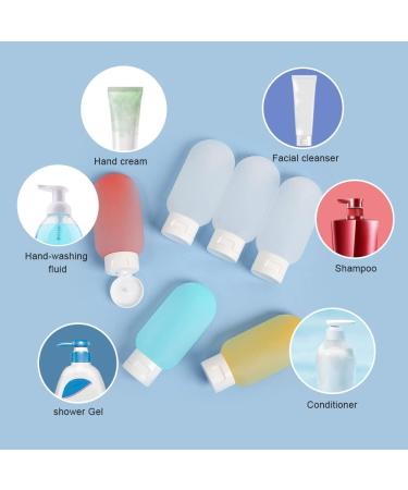 HLIWS 6 Pcs 60ml Travel Leak Proof Refillable Bottles Frosted Travel Containers for Lotion Liquid Shampoos with 56 pcs Labels(1 Red 1 green 1 yellow + 3 white) Coloured Dispenser Bottle - 6 - Buy Online on GoSupps.com