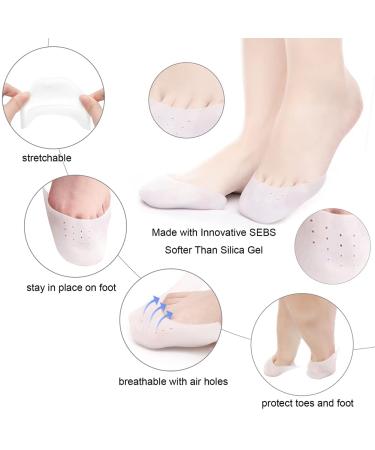 EQLEF Silicone Gel Toe Caps - Breathable Toe Protector for Ballet Pointe Shoes - 2 Pairs - Buy Online on GoSupps.com