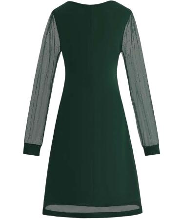 Hanxiulin Women's Winter Maxi Dress - Elegant Long-Sleeved Party & Cocktail Dress V-Neck Bodycon Evening Dress in Green - Perfect Gift for Any Occasion - Buy Online on GoSupps.com
