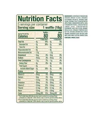 Sprout Organic Baby Food Stage 4 Toddler Snacks - Blueberry Apple and Pumpkin Butter Wafflez Variety Pack - 20 Single Serve Waffles - Buy Online on GoSupps.com