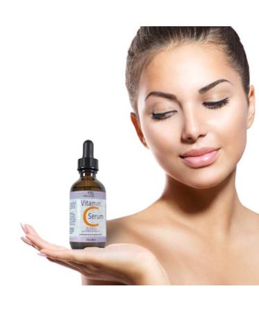 Double-sized 2 oz Pure Vitamin C Serum with Hyaluronic Acid - Anti-Wrinkle, Anti-Aging, Dark Circles, Age Spots, Pore Cleanser, Acne Scars - Organic Vegan Ingredients - Buy Online on GoSupps.com