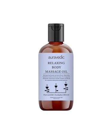 Relaxing Body Massage Oil for Sore Muscles | Organic Oil with Lavender & Eucalyptus | Aromatherapy Skin Moisturizer | 6.76 Fl Oz (200ml)