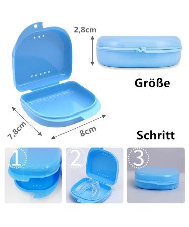Voarge Braces & Dental Prosthesis Box - 5 Pieces Dental Container for Dentures & Bite Rails - International Shipping Available - Buy Online on GoSupps.com