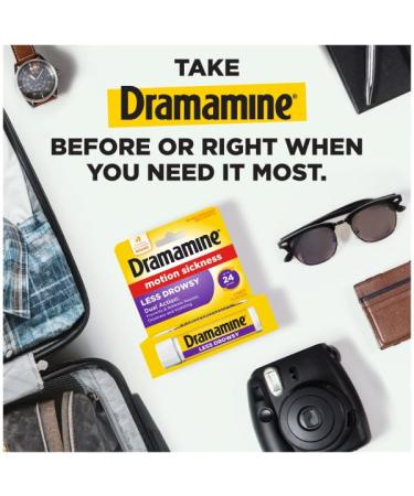 Dramamine All Day Less Drowsy Motion Sickness Relief - 40 Tablets (5 Pack) | Fast International Shipping - Buy Online on GoSupps.com