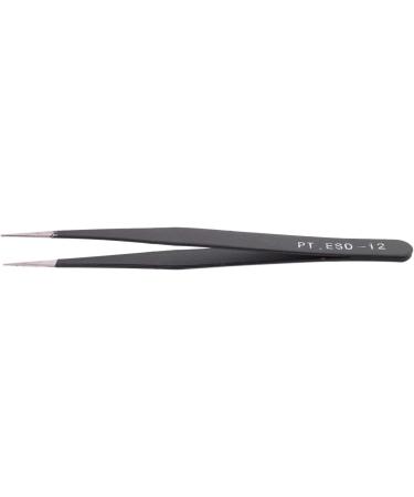 Nail Art Rhinestones Eyelashes Straight & Curved Tweezers Set-Black - Buy Online on GoSupps.com