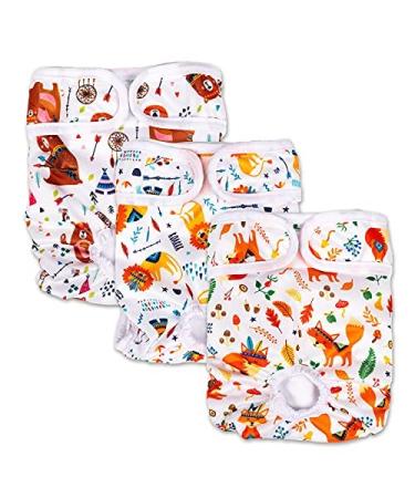 Dono reusable bitched diapers 3 Pack super absorbent washable dog diapers comfortable pet diapers hygiene shines for small medium -sized dogs (animal s) animal s