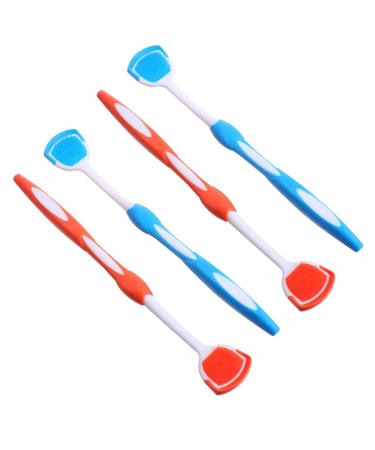 EXCEART Tongue Scraper 4 Pack Helps Against Bad Breath Professional Tongue Brush for Men and Women
