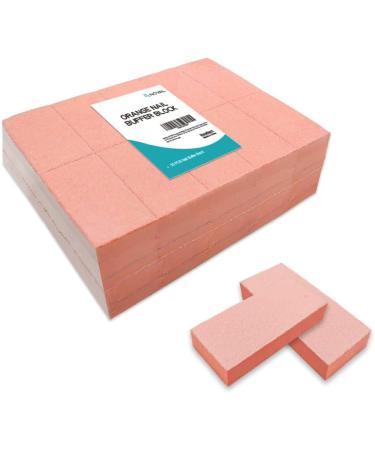NOVAL 50 PCS Disposable Nail Buffer Blocks Bulk - Orange 80/100 Grit - Professional Nail Salon Quality for Acrylic Nails - Buy Online on GoSupps.com