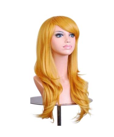 LFMDJF 70cm Wavy Red Wig | Synthetic Hairpieces for Women | Versatile Colors: Black Purple Pink Blue | 28 Inches Silver - Buy Online on GoSupps.com