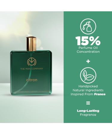 The Man Company Citron Perfume for Men - 100ml | Premium Long-Lasting Fragrance Eau De Parfum | Gift For Him - Buy Online on GoSupps.com