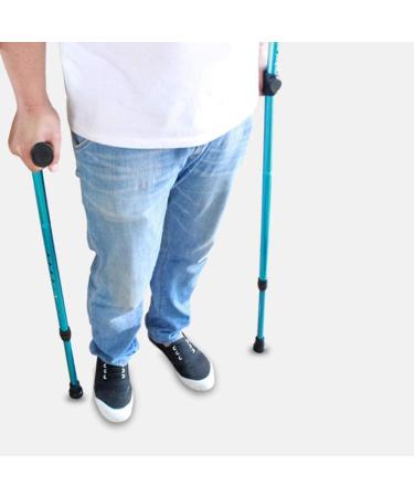 ATHUAHLR Forearm Crutches Adjustable Forearm Crutch Elbow Crutches Foldable Ultralight Aluminum Assistance Double Adjustable with Comfy Handle Adjustable with Comfy Handle Folding Metal 2pcs - Buy Online on GoSupps.com