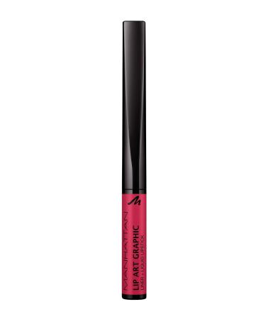 Manhattan Manhattan Lip Art Graphic 120 Vibez nourishing pink lipstick for a feminine look maximum color intensity and long wear