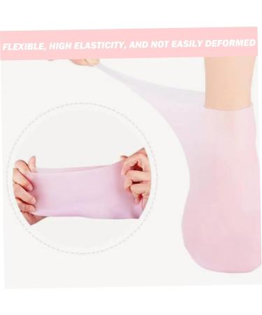 Moisturizing Gloves and Socks 4 Pairs Silicone Moisturizing Gloves & Socks Set Reusable Anti Slip Spa Socks and Gloves Hands Feet Care for Dry Hands Foot Rose&White - Buy Online on GoSupps.com