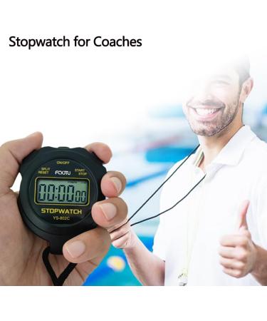 Fcxjtu Simple Digital Sports Stopwatch Timer - Silent Basic Operation for Swimming & Running Training | Non-Waterproof Black Design - Buy Online on GoSupps.com