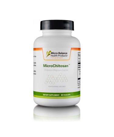 Micro Balance MicroChitosan- Small Particle Chitosan from Shellfish - 60 Vegicaps - Supports Growth of Friendly probiotics in The GI Tract and The Body's Natural Cleansing processes*