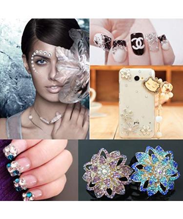 FOCCTS Nail Art Stones & Dotting Tools - 3D Glitter Nail Decoration Set for Stunning Nail Designs & Accessories - Buy Online on GoSupps.com