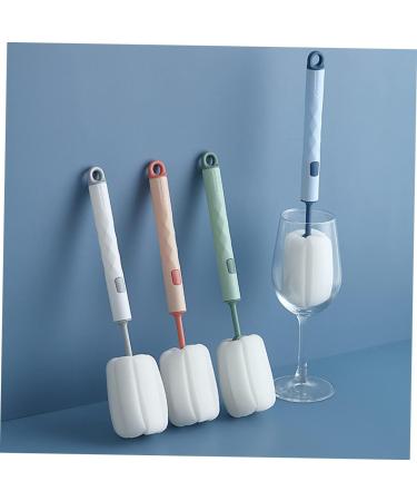 Solustre 4-Piece Sponge Cup Brush Set | Flexible Bottle Cleaning Brushes for Glassware Baby Pots & Milk Cups - Long Handle PP Cleaning Tools - Buy Online on GoSupps.com
