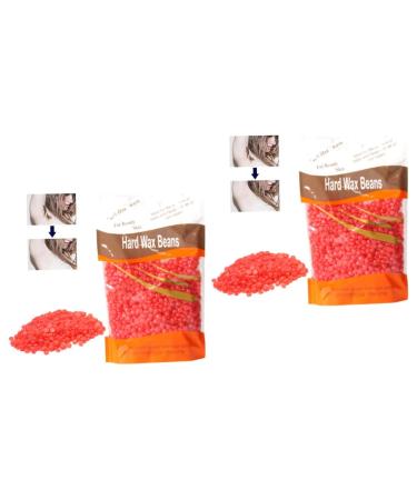 Minkissy 2 Pack Hartwachs Beans & Bimsstein for Strawberry Bikini Hard Wax Removal - Depilatory Beads Pearl Kits & Hair Decoration - Buy Online on GoSupps.com