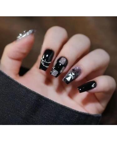 Temperament to Enhance The Nail Patch Wearing a Long Autumn and Winter Dark Crowe Heart White Nail Fake Nails Patch high Sense Detachable Armor (10 Pieces) (Size : XS) - Buy Online on GoSupps.com