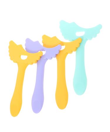 Anneome 4 pi ces Pochoirs Silicone pour Maquillage des Yeux Applicateurs R utilisables pour Eyeliner Fard Paupi res et Mascara Outils Contour Yeux et Fixateur Couleur Couleur Al atoire