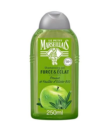 Le Petit Marseillais Le Petit Marseillais | Organic Apple & Olive Strength & Shine Shampoo (250ml bottle) Optimal shine shampoo for all hair types 98% naturally derived ingredients